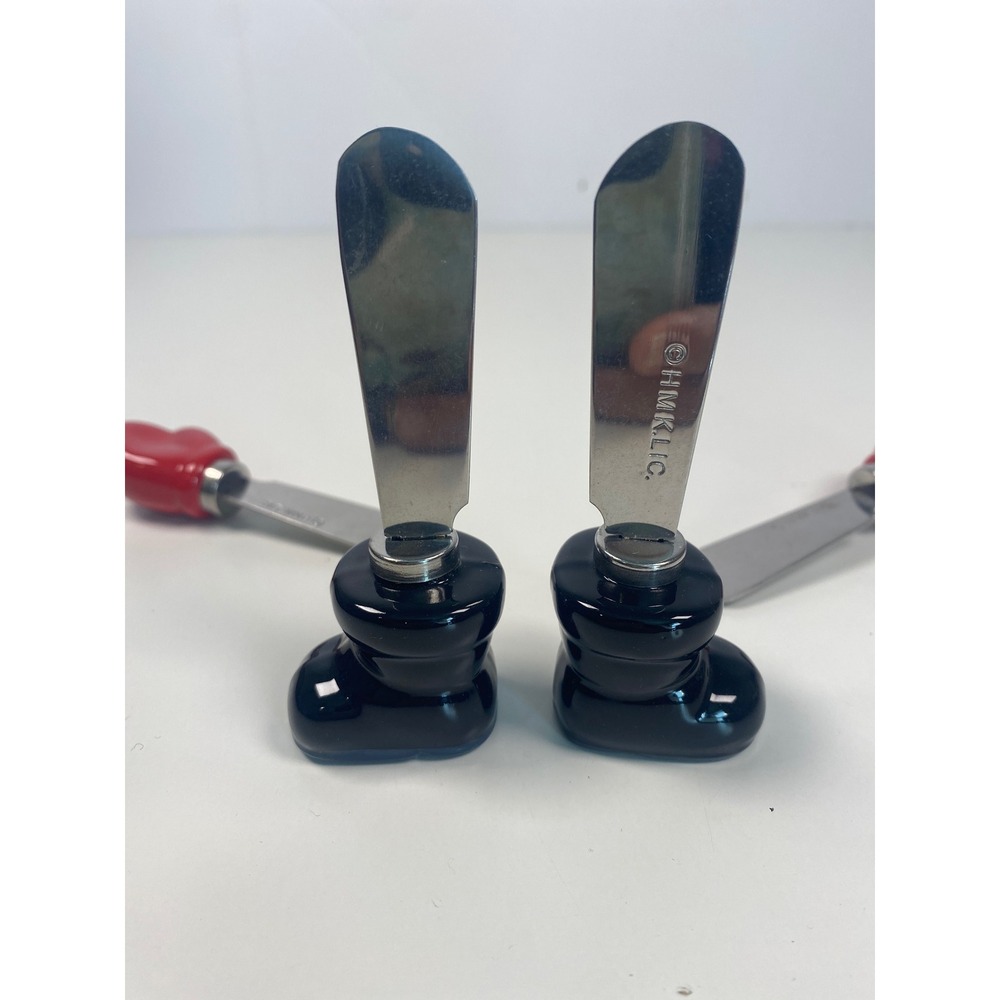 Hallmark Snowman Glove and Shoe Cheese Spreader Set of 4 Stainless Steel